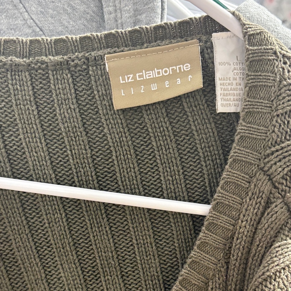 Liz Claiborne Forest Green Knit Top